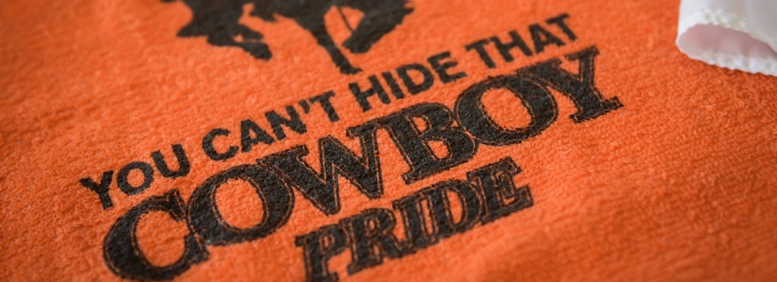 Orange towel for Cowboy Pride